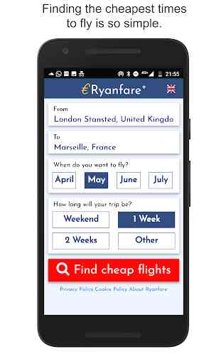 Ryanfare - tarifas mais baratas da Ryanair 4