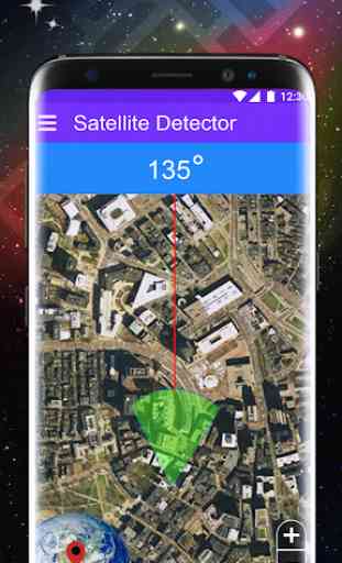 Satellite Finder: azimute e elevação de antena 1