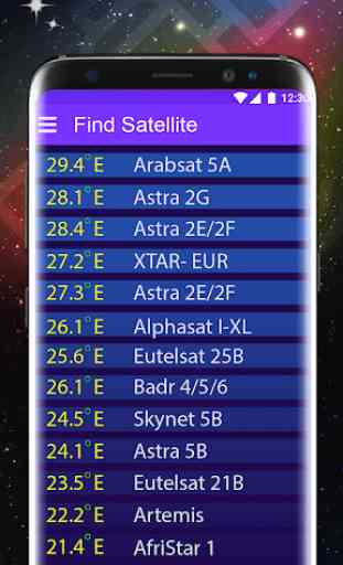 Satellite Finder: azimute e elevação de antena 4