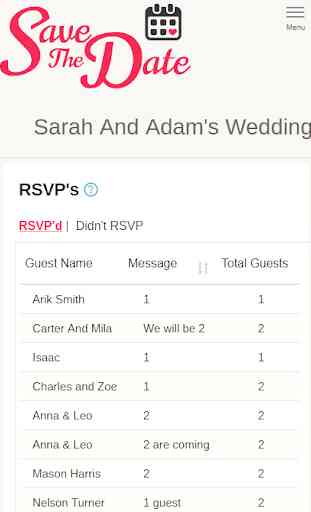 SaveDate - Wedding Rsvp by text message 4