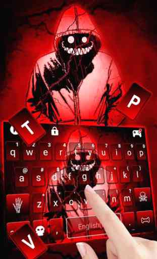 Tema Keyboard Creepy Red Smile 2