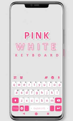 Tema Keyboard Pink White Chat 1
