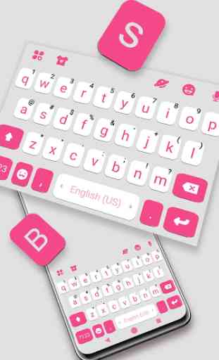 Tema Keyboard Pink White Chat 2