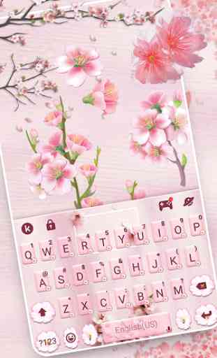 Tema Keyboard Sakura Floral 1
