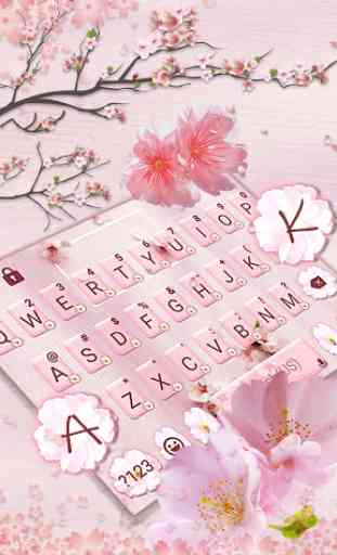 Tema Keyboard Sakura Floral 2