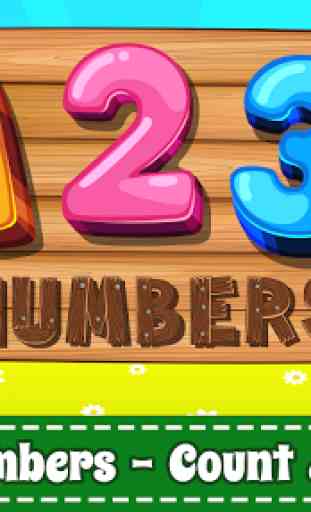 Aprenda números para crianças - 123 contando jogo. 1