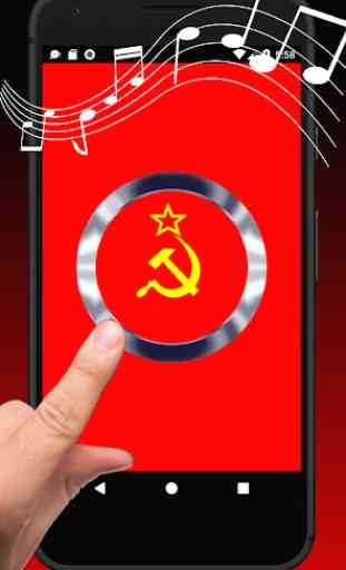 Botão soviético do comunismo Hino da URSS 1