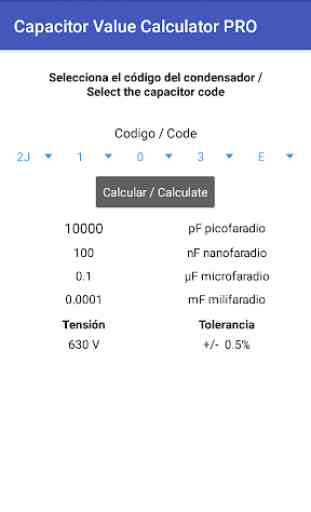 Capacitor Value Calculator PRO 3
