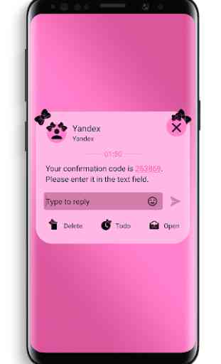 Tema SMS Laços Escuro ❤️ rosa mensagens de texto 4
