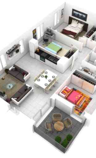 3D Small House Design 4