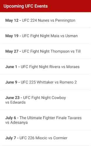 Alarm for UFC Fights 1