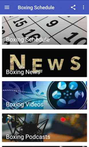 Boxing Schedule 1