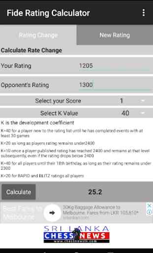 Chess Fide Rating Calculator 4