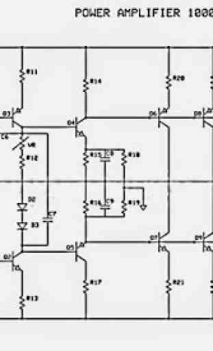 Diagrama de circuito do amplificador de potência 1