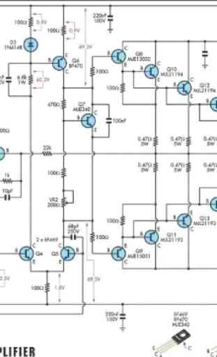 Diagrama de circuito do amplificador de potência 2