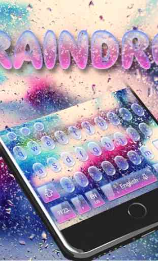 Rainbow raindrop teclado tema 1
