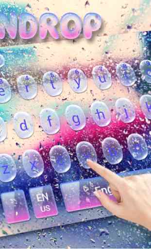Rainbow raindrop teclado tema 3