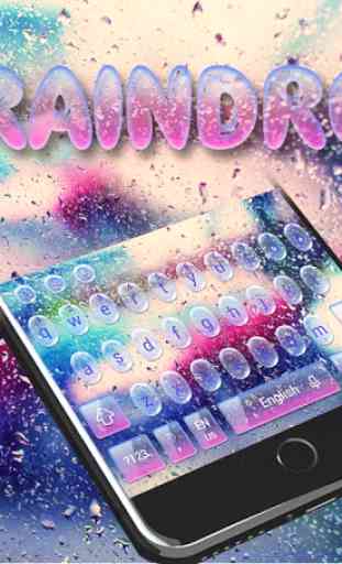 Rainbow raindrop teclado tema 4