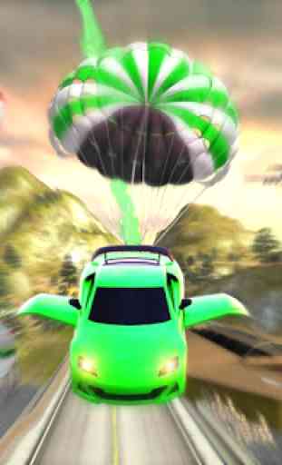 Skydiving Stunt Car Racing: Flying Race Car Games 3