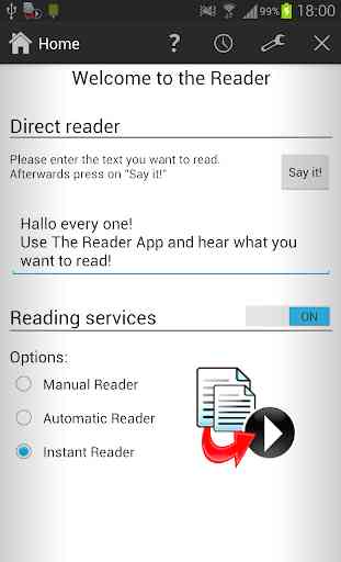 The Reader – Text-to-Speech App 1