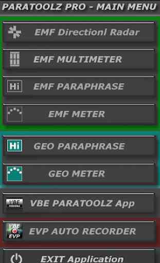 VBE PARATOOLZ PRO Ghost Hunting Application 2