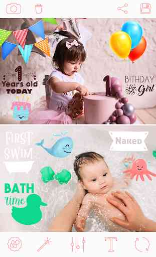 Etiquetas da foto do bebê Baby Photo Stickers 4