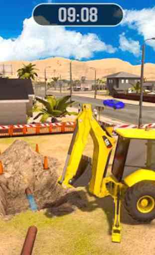 Excavator Dump Truck- Construction City Road Build 3