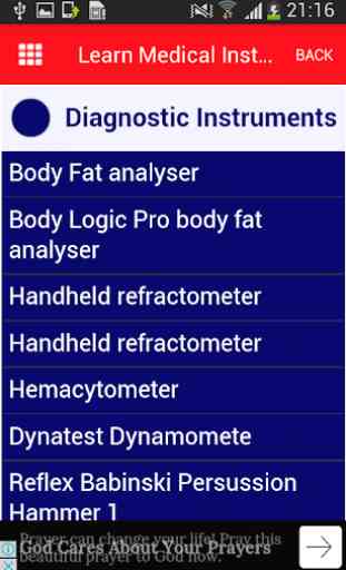 Learn Medical Instruments List 3