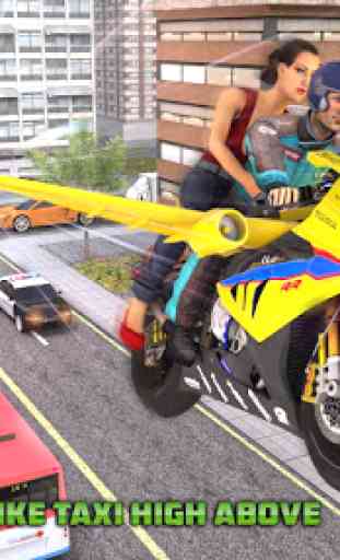 Real Flying Bike Taxi Simulator: Bike Driving Game 2