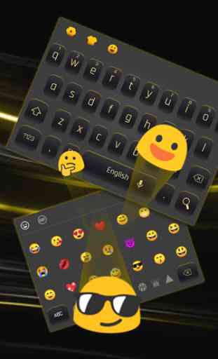 Simple Black Yellow Keyboard 3