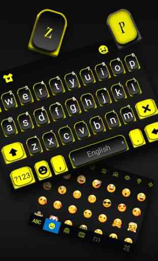 Tema Keyboard Black Yellow Business 2
