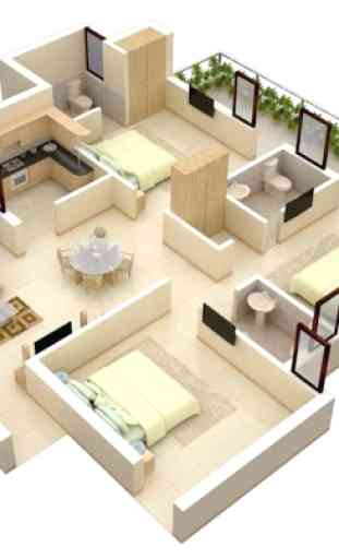 100 Melhores Planos de Casa 3D Minimalistas 3
