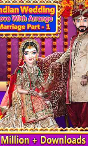 Amor do casamento indiano com casamento organizado 1