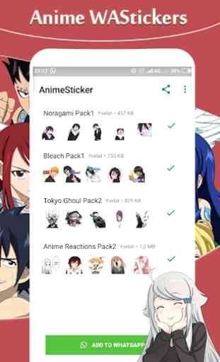 Anime Stickers : WAStickers For Whatsapp 1