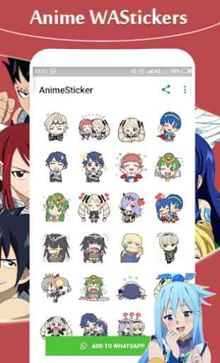 Anime Stickers : WAStickers For Whatsapp 3