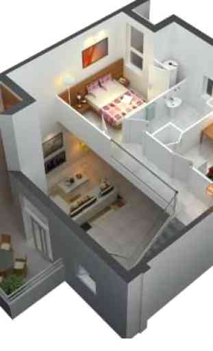 Arquitetura 3D de casas Planbuild 1