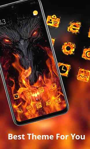 Burning Tree Warcraft dragon launcher theme 2