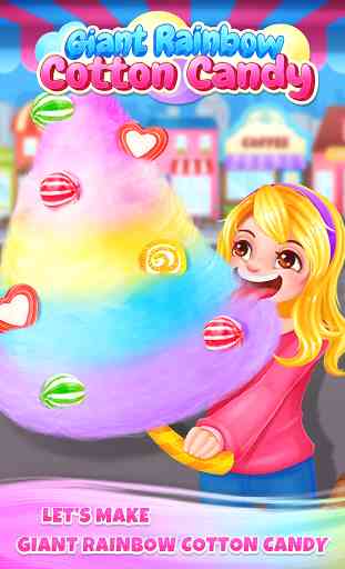 Carnival Fair Food - Sweet Rainbow Cotton Candy 1