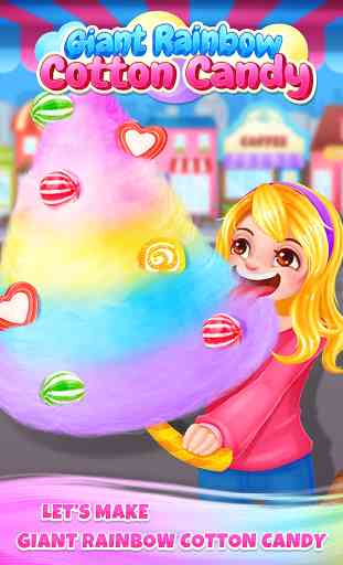 Carnival Fair Food - Sweet Rainbow Cotton Candy 4