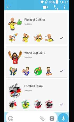 Etiquetas dos jogadores de futebol para Whatsapp 1
