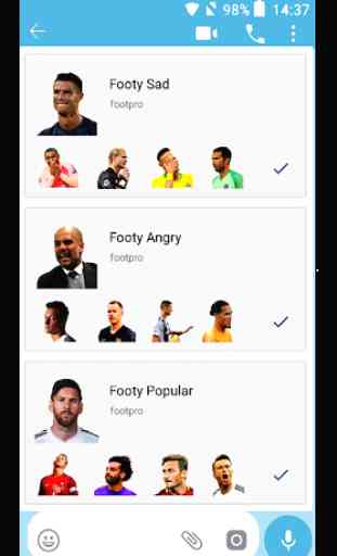 Etiquetas dos jogadores de futebol para Whatsapp 2