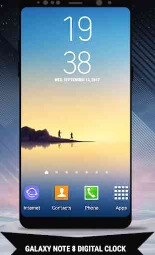 Galaxy Note8 Digital Clock Widget 1