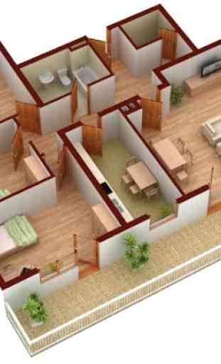Projeto da casa pequena 3D 3