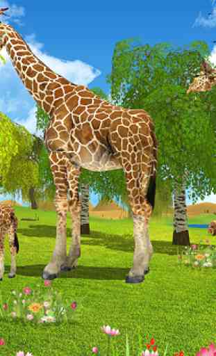 Simulador da selva da vida familiar do girafa 1