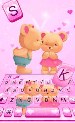 Tema Keyboard Bear Couple 2