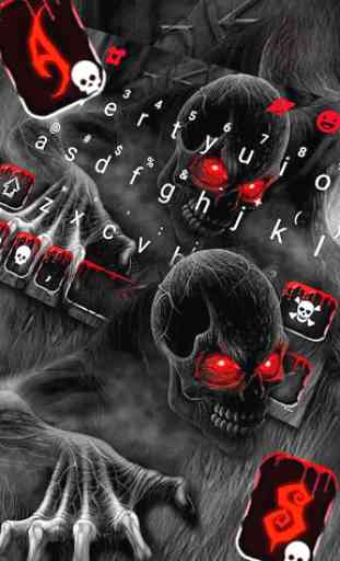 Tema Keyboard Zombie Monster Skull 2