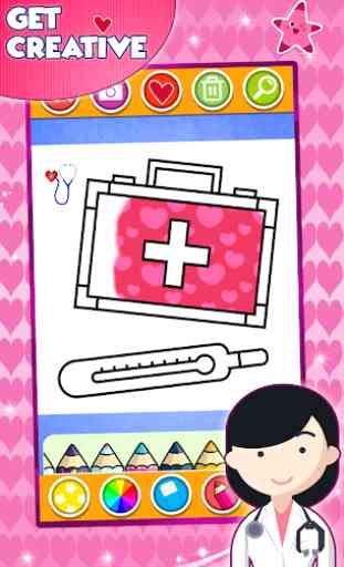 Toy Doctor Set coloring and drawing for Kids 2