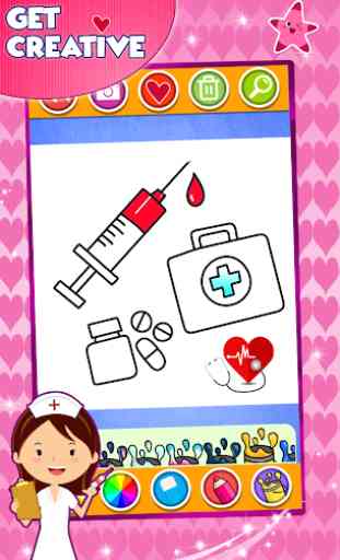Toy Doctor Set coloring and drawing for Kids 3