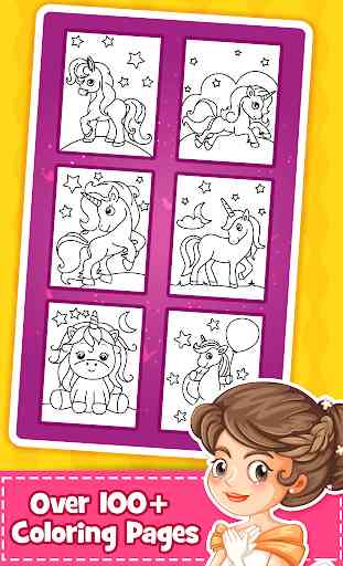 Unicorn Coloring Book - Games for Girls (No Ads) 2