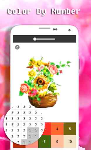 Buquê De Flores Cor Por Número - Pixel Art 3